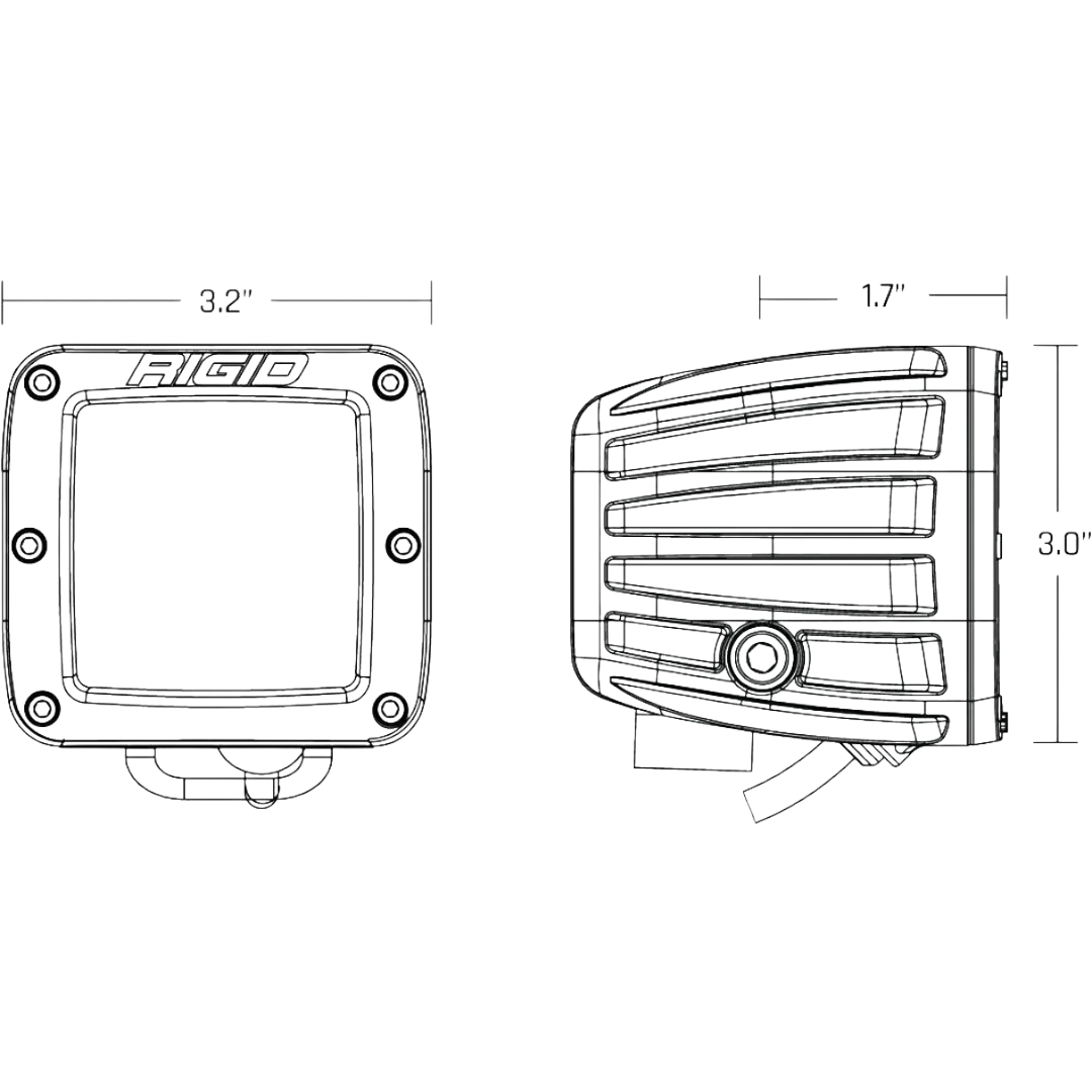 Rigid Industries \D-Series PRO Spot Amber PRO Pods (Pair)