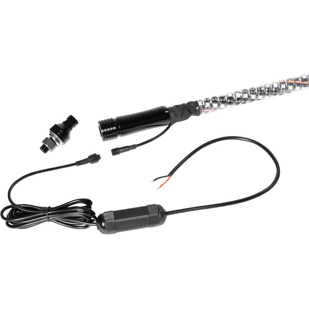 BOSS Audio WP4 RGB Whip Antenna 48” – 360° Visibility for UTV & ATV